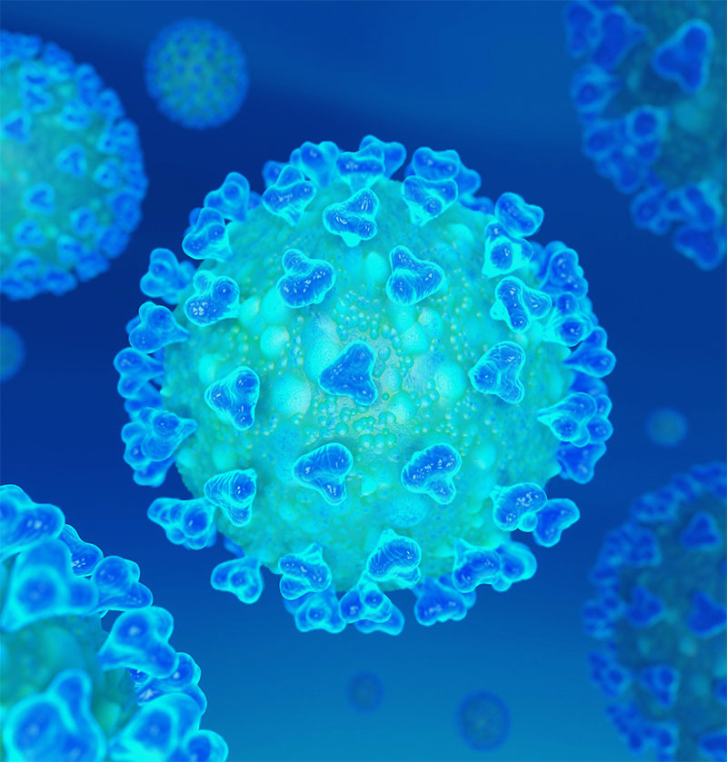 Immagine stilizzata Coronavirus