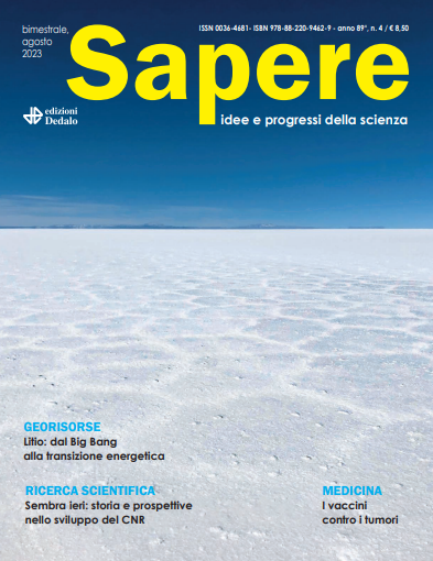 Cover "Sapere" agosto 2023