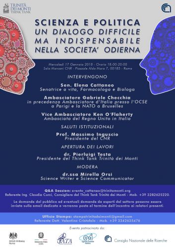 Locandina evento Scienza e Politica