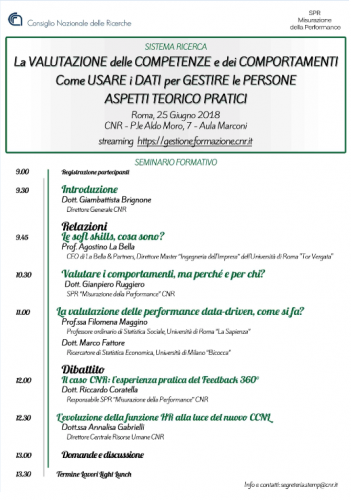 Seminario 25 giugno 2018. Programma