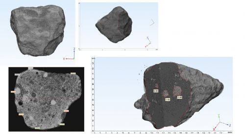 Sezioni interne di alcune scorie e strati di rivestimento