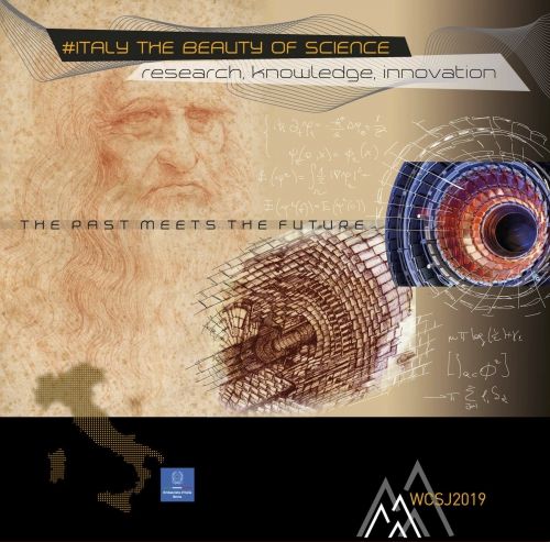 La grafica dello stand italiano al World congress of science journalists 2019 di Losanna