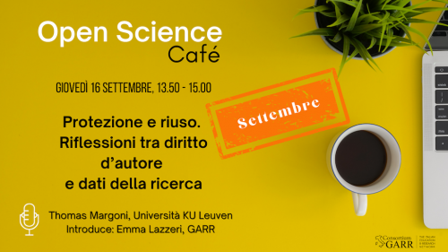 Open Science Café settembre - dati della ricerca e aspetti legali