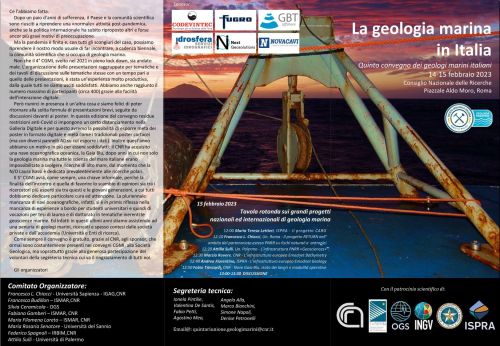 Copertina del programma del 5° Convegno dei Geologi Marini d'Italia