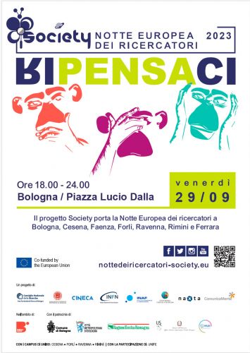 Locandina della Notte europea dei Ricercatori a Bologna
