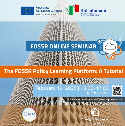 La Policy Learning Platform di FOSSR a supporto delle decisioni politiche