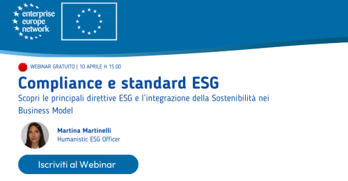 Locandina webinar 5 Compliance e standard ESG