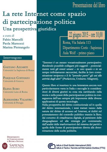 Locandina dell'evento, Roma 22 giugno 2015