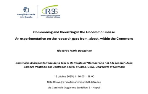 Commoning and theorizing in the Uncommon Sense. An experimentation on the research gaze from, about, within the Commons