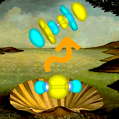 Graphical representation of the fundamental state and excited state