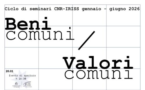 Beni comuni / Valori comuni: ciclo di seminari Cnr-Iriss 2026