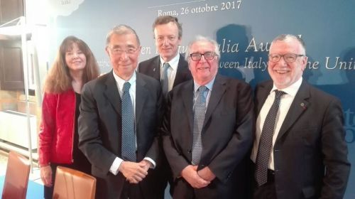 Inguscio alla premiazione dell'Aspen Istitute Italia