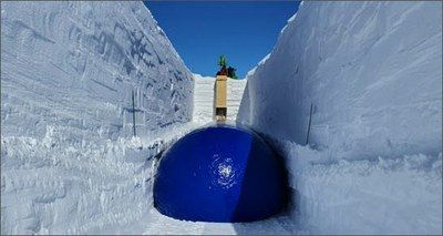 A snow cave for experimental purposes