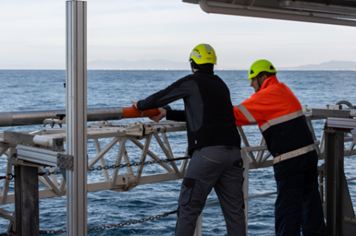 Team della campagna di geologia marina 