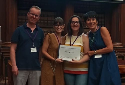 Da sinistra, Riccardo Filadi (Cnr-In), e le ricercatrici dell'Università di Padova Michela Rossini , Paloma Garcia Casas  e Paola Pizzo