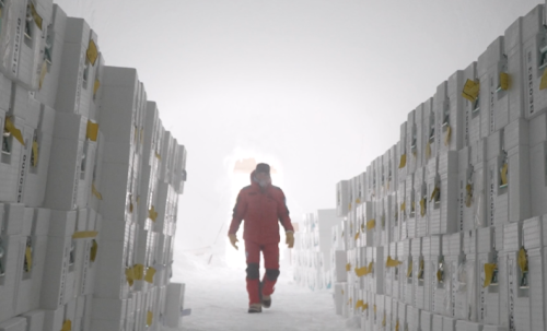 Dentro all'Ice Memory Sanctuary.  Credits: Geatano Macrì - PNRA - IPEV