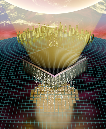 rappresentazione grafica delle celle solari in 