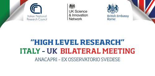 High Level Research / Italy - UK Bilateral Meeting  - Anacapri, 4/5 ottobre 2017