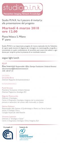 Invito incontro stampa Studio P.i.n.k