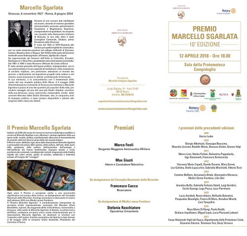 Depliant Premio Sgarlata