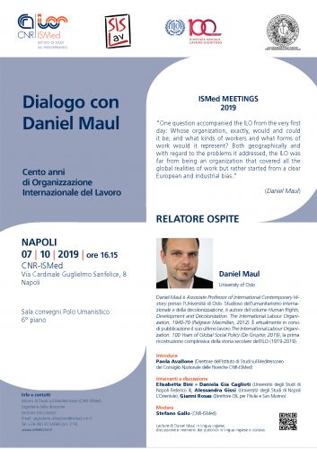 Ismed meetings 2019 - Daniel Maul: 100 years of the International Labour Organization
