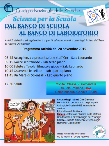 Volantino 20 novembre 2019 all'Area di Ricerca del Cnr di Genova