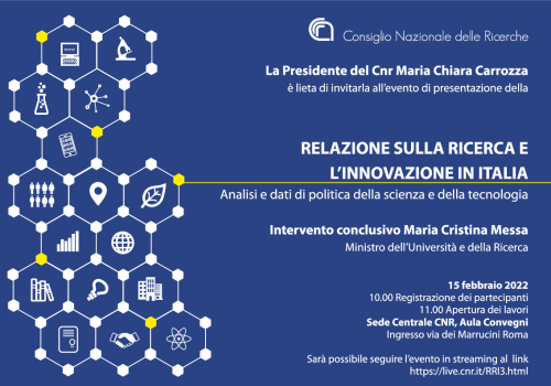 Invito Evento di Presentazione Terza Edizione Relazione sulla ricerca e l'innovazione in Italia.