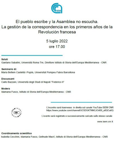 La locandina del Seminario