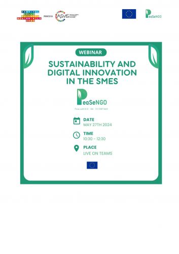 Locandina Webinar Sustainability and digital innovation in the SMEs