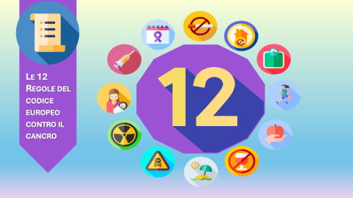 Le 12 regole del codice europeo contro il cancro