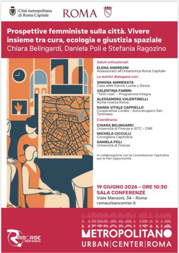 Evento Prospettive femministe sulla città. Vivere insieme tra cura, ecologia e giustizia spaziale