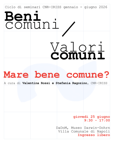 Mare bene comune? Evento conclusivo del ciclo di seminari Cnr-Iriss 2026 