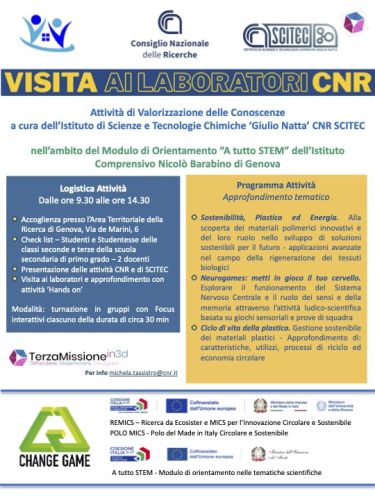 Locadina Attività CNR con IC Nicolò Barabino di Genova 8 settembre 2026