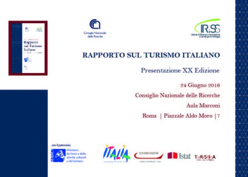 Invito Presentazione XX Rapporto sul Turismo Italiano