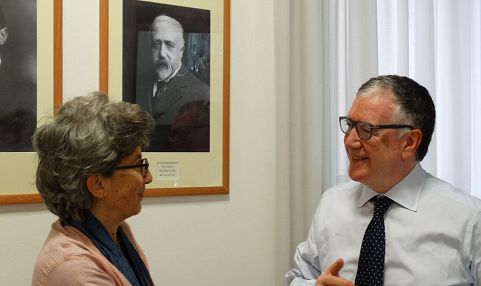 Il presidente del Cnr Massimo Inguscio con Virginia Volterra (foto d'archivio)