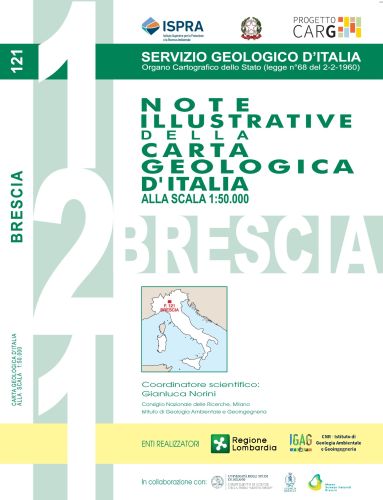 Copertina del Foglio geologico CARG 121 Brescia