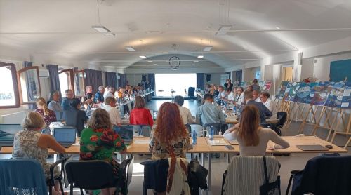 Auditorium allestito per il meeting internazionale 