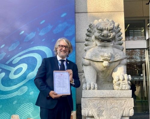 Giulio Lucarini with the Field Discovery Award