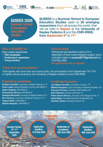 Apply for SUSEES 2026 - Summer School in European Education Studies