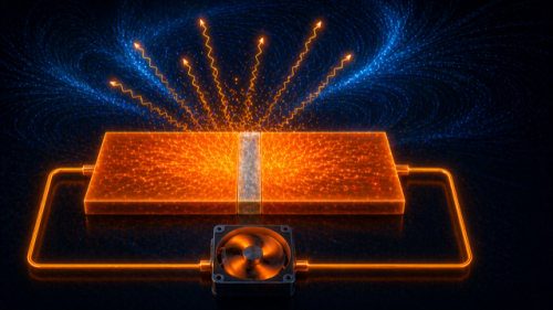 Immagine illustrativa del processo termoelettrico quantistico in una giunzione superconduttiva