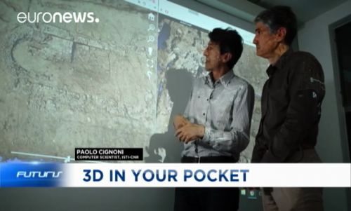 Paolo Cignoni, primo ricercatore Isti-Cnr, illustra i vantaggi nella individuazione e visualizzazione di cambiamenti 3D nel tempo su uno scavo archeologico.