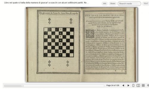 Online il più antico manuale per giocare a scacchi, è del 1597