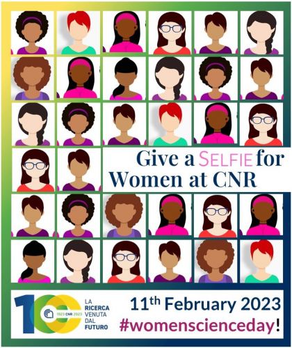 Give a selfie for women at Cnr - campagna social 11 febbraio 2023 - aderite!