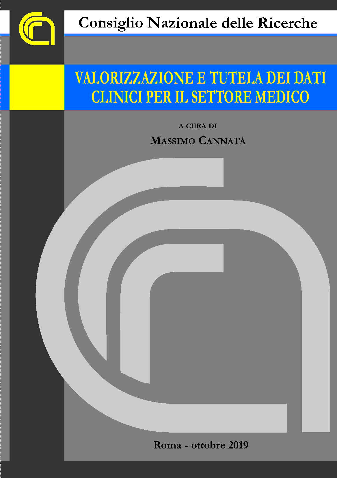 Copertina Volume Valorizzazione e tutela dei dati clinici per il settore medico 